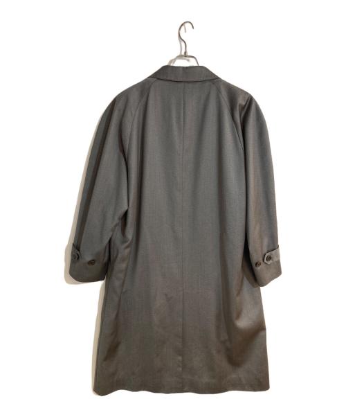 Yves Saint Laurent（イヴサンローラン）Yves Saint Laurent (イヴサンローラン) ジャガードライニングステンカラーコート グレー サイズ:92A5の古着・服飾アイテム