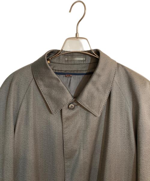 Yves Saint Laurent（イヴサンローラン）Yves Saint Laurent (イヴサンローラン) ジャガードライニングステンカラーコート グレー サイズ:92A5の古着・服飾アイテム