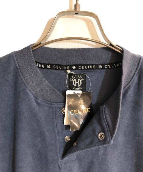 CELINE（セリーヌ）CELINE (セリーヌ) ロゴ刺繍ロングスリーブカットソー ネイビー サイズ:M 未使用品の古着・服飾アイテム