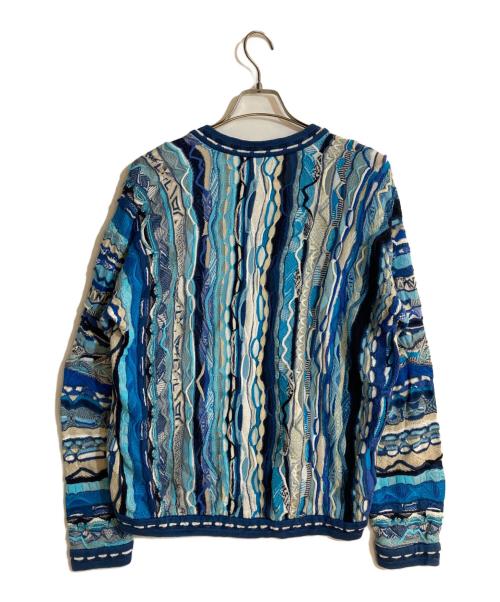 Coogi（クージー）Coogi (クージー) コラージュ3Dニット ブルー サイズ:Mの古着・服飾アイテム