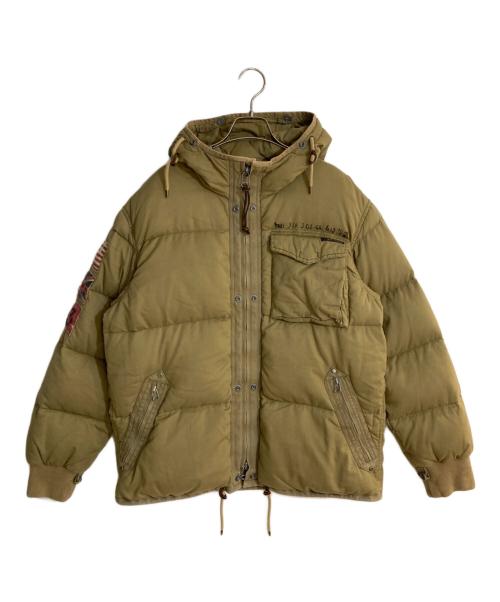 POLO RALPH LAUREN（ポロ・ラルフローレン）POLO RALPH LAUREN (ポロ・ラルフローレン) MIL-J-4883Aフーデットダウンジャケット ベージュ サイズ:Lの古着・服飾アイテム