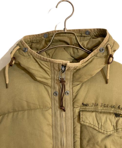 POLO RALPH LAUREN（ポロ・ラルフローレン）POLO RALPH LAUREN (ポロ・ラルフローレン) MIL-J-4883Aフーデットダウンジャケット ベージュ サイズ:Lの古着・服飾アイテム