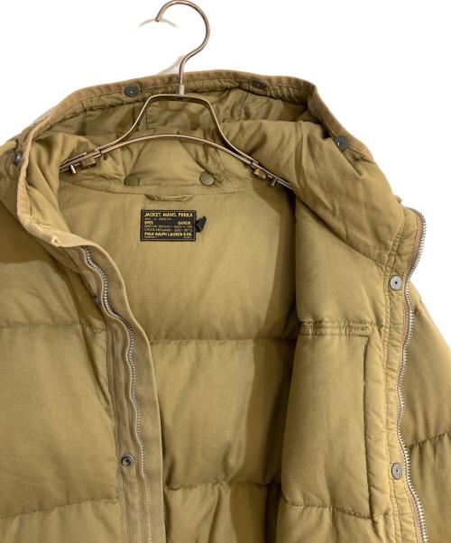 POLO RALPH LAUREN（ポロ・ラルフローレン）POLO RALPH LAUREN (ポロ・ラルフローレン) MIL-J-4883Aフーデットダウンジャケット ベージュ サイズ:Lの古着・服飾アイテム
