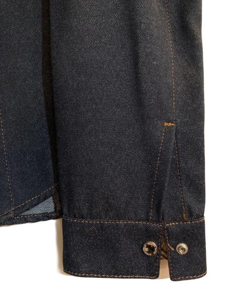 BURBERRY BLUE LABEL（バーバリーロンドンブルーレーベル）BURBERRY BLUE LABEL (バーバリーロンドンブルーレーベル) デニムライクシャツジャケット インディゴ サイズ:38の古着・服飾アイテム