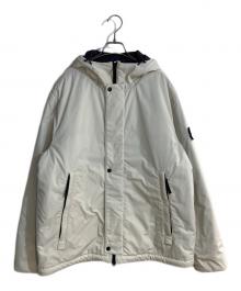 STONE ISLAND（ストーンアイランド）の古着「MICRO TWILL WITH PRIMALOFT INSULATION TECHNOLOGY フーデットジャケット/マイクロツイルウィズプリマロフトインシュレーションテクノロジー」｜アイボリー