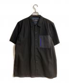 PAUL SMITHポールスミス）の古着「切替オープンカラーシャツ」｜ブラック
