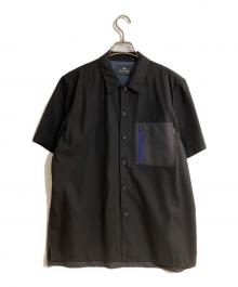 PAUL SMITH（ポールスミス）の古着「切替オープンカラーシャツ」｜ブラック
