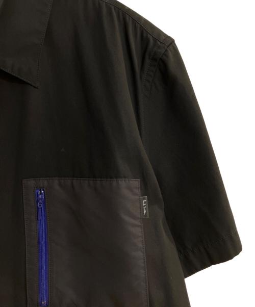PAUL SMITH（ポールスミス）PAUL SMITH (ポールスミス) 切替オープンカラーシャツ ブラック サイズ:Ｌの古着・服飾アイテム