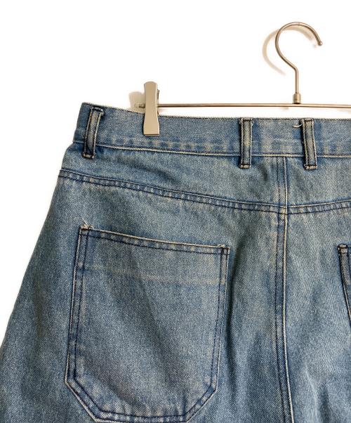 YARDSALE（ヤードセール）yardsale (ヤードセール) 蛇刺繍デニムハーフパンツ インディゴ サイズ:XLの古着・服飾アイテム