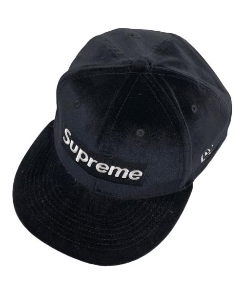 SUPREME（シュプリーム）Supreme (シュプリーム) New Era (ニューエラ) Velour Box Logo/ベロアボックスロゴ ブラック サイズ:7 3/4の古着・服飾アイテム