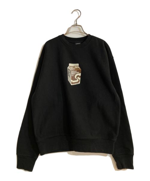 stussy（ステューシー）stussy (ステューシー) Milk Crewneck ブラック サイズ:Mの古着・服飾アイテム
