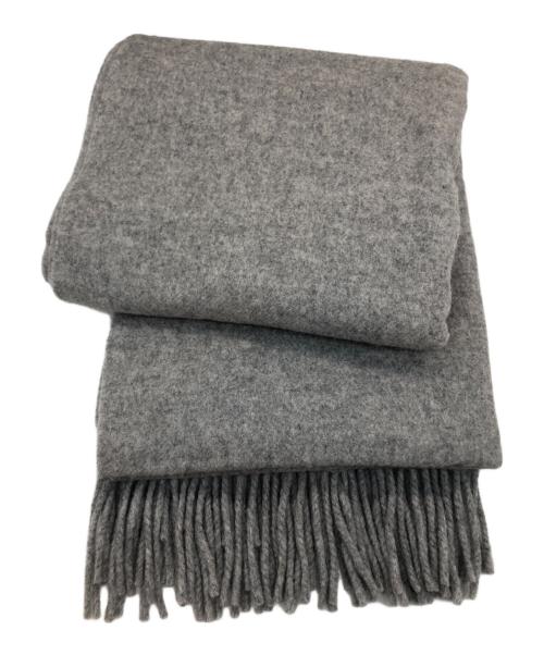 ASAUCE MELER（アソースメレ）ASAUCE MELER (アソースメレ) 大判ウールマフラー グレーの古着・服飾アイテム