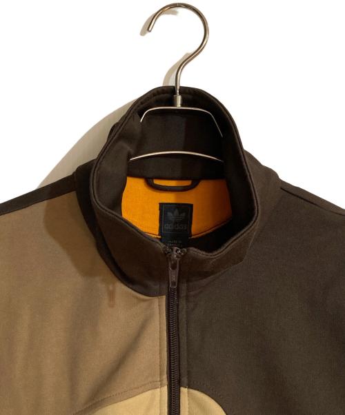adidas（アディダス）adidas (アディダス) クレイジーパターントラックジャケット ブラウン サイズ:2XOの古着・服飾アイテム