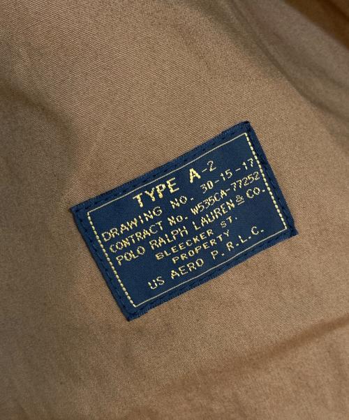 POLO RALPH LAUREN（ポロ・ラルフローレン）POLO RALPH LAUREN (ポロ・ラルフローレン) ヴィンテージ加工A-2タイプレザージャケット ブラウン サイズ:Ｌ 未使用品の古着・服飾アイテム