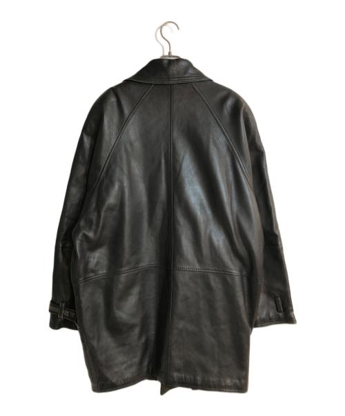 GIANNI VERSACE（ジャンニ・ヴェルサーチ）GIANNI VERSACE (ジャンニ・ヴェルサーチ) オールドレザートグルハーフコート ブラック サイズ:48の古着・服飾アイテム