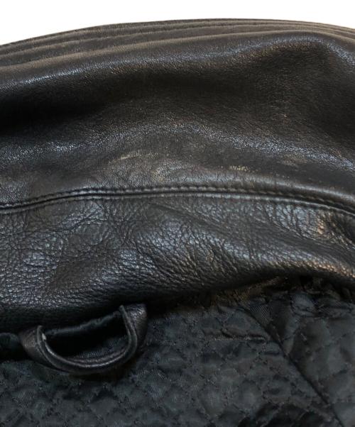 GIANNI VERSACE（ジャンニ・ヴェルサーチ）GIANNI VERSACE (ジャンニ・ヴェルサーチ) オールドレザートグルハーフコート ブラック サイズ:48の古着・服飾アイテム