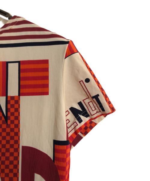 FENDI（フェンディ）FENDI (フェンディ) ロゴカットソー レッド×ホワイト サイズ:不明の古着・服飾アイテム
