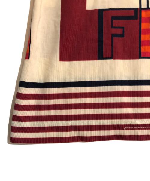 FENDI（フェンディ）FENDI (フェンディ) ロゴカットソー レッド×ホワイト サイズ:不明の古着・服飾アイテム
