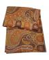 ETRO (エトロ) ペイズリー大判ストール ブラウン：13000円