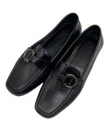 Salvatore Ferragamo（サルヴァトーレ フェラガモ）の古着「ガンチーニレザーシューズ」｜ブラック