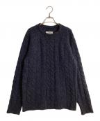 Maison Margielaメゾンマルジェラ）の古着「07AWケーブルニット」｜ネイビー