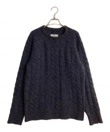 Maison Margiela（メゾンマルジェラ）の古着「07AWケーブルニット」｜ネイビー