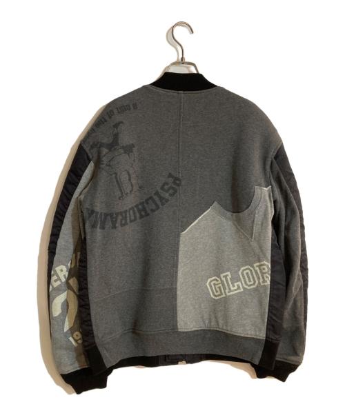 UNDERCOVER（アンダーカバー）UNDERCOVER (アンダーカバー) 後ハギSWEAT MA-1 グレー サイズ:2の古着・服飾アイテム