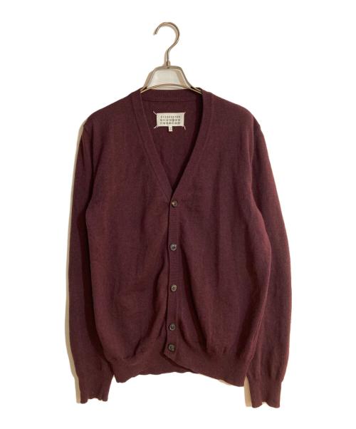 Maison Margiela（メゾンマルジェラ）Maison Margiela (メゾンマルジェラ) エルボーパッチンニットカーディガン ボルドー サイズ:Mの古着・服飾アイテム