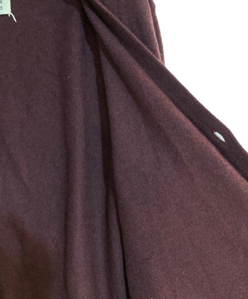 Maison Margiela（メゾンマルジェラ）Maison Margiela (メゾンマルジェラ) エルボーパッチンニットカーディガン ボルドー サイズ:Mの古着・服飾アイテム