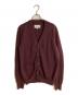 Maison Margiela（メゾンマルジェラ）の古着「エルボーパッチンニットカーディガン」｜ボルドー
