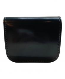 WILDSWANS（ワイルドスワンズ）の古着「CASAシェルコードバンレザーウォレット」｜グリーン