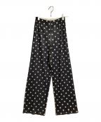 PLEATS PLEASEプリーツプリーズ）の古着「ドット柄プリーツパンツ」｜ブラック