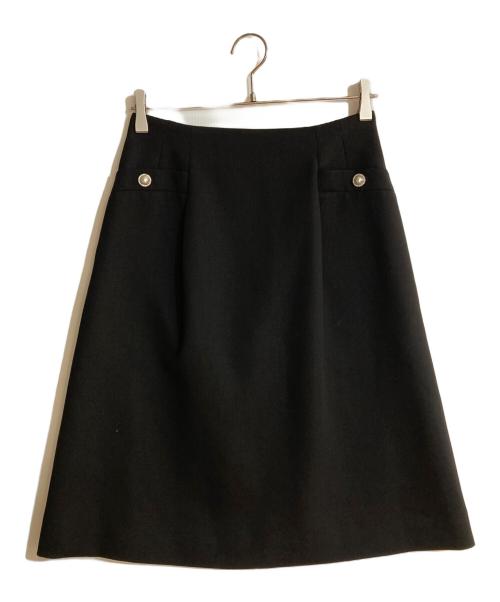 FOXEY（フォクシー）FOXEY (フォクシー) パールボタン装飾スカート ブラック サイズ:40の古着・服飾アイテム