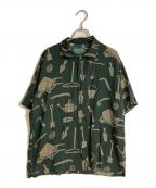 BROWN by 2-tacsブラウンバイツータックス）の古着「アロハシャツ」｜グリーン