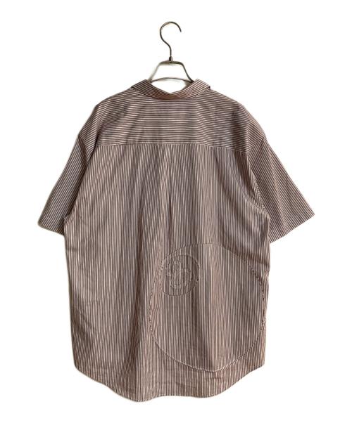 stussy（ステューシー）stussy (ステューシー) BOXY SS SHIRT 8 BALL STRIPE レッド サイズ:Mの古着・服飾アイテム