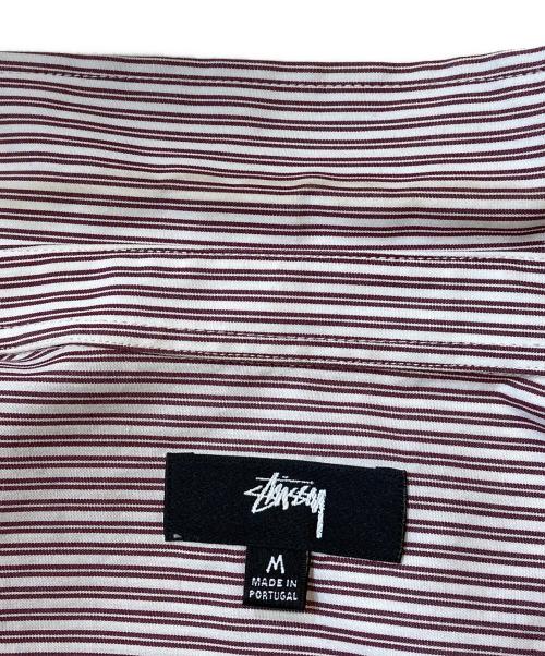 stussy（ステューシー）stussy (ステューシー) BOXY SS SHIRT 8 BALL STRIPE レッド サイズ:Mの古着・服飾アイテム