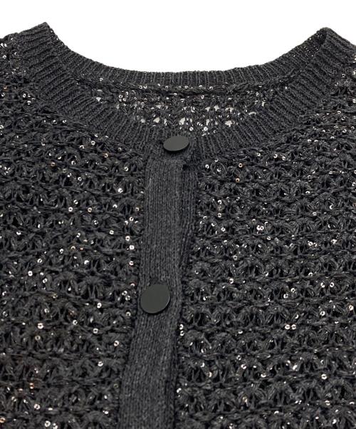 ANAYI（アナイ）ANAYI (アナイ) シークインペーパーヤーン プルオーバー ブラック サイズ:38の古着・服飾アイテム