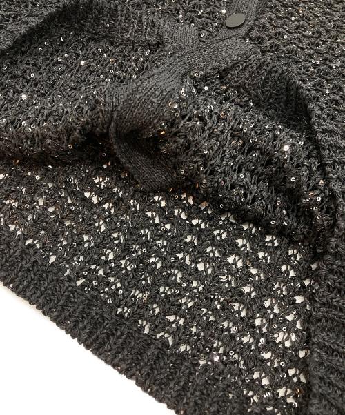 ANAYI（アナイ）ANAYI (アナイ) シークインペーパーヤーン プルオーバー ブラック サイズ:38の古着・服飾アイテム