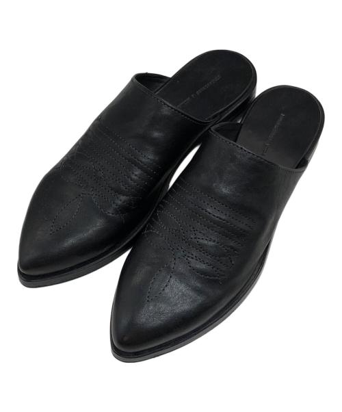 DIMISSIANOS & MILLER（ディミッシアーノ アンド ミラー）DIMISSIANOS & MILLER (ディミッシアーノ アンド ミラー) 馬革ウエスタンサボ ブラック サイズ:３9の古着・服飾アイテム