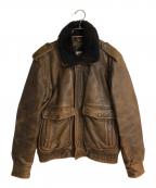 HARLEY-DAVIDSONハーレーダビッドソン）の古着「ライナー×ボア襟A-2タイプレザージャケット」｜ブラウン