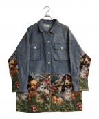 SUM1 STYLEスミスタイル）の古着「動物柄デニム切り替えジャケット」｜インディゴ