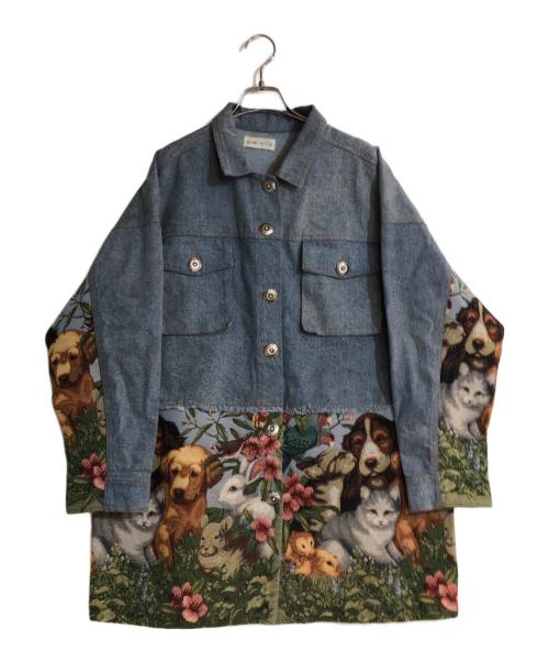 SUM1 STYLE（スミスタイル）SUM1 STYLE (スミスタイル) 動物柄デニム切り替えジャケット インディゴ サイズ:FREEの古着・服飾アイテム