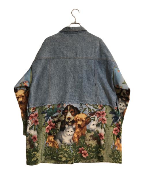 SUM1 STYLE（スミスタイル）SUM1 STYLE (スミスタイル) 動物柄デニム切り替えジャケット インディゴ サイズ:FREEの古着・服飾アイテム