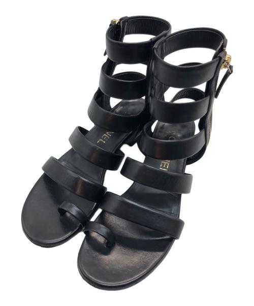 CHANEL（シャネル）CHANEL (シャネル) ココマークグラディエーターサンダル ブラック サイズ:37Cの古着・服飾アイテム
