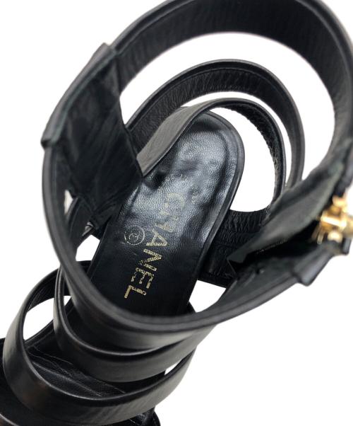 CHANEL（シャネル）CHANEL (シャネル) ココマークグラディエーターサンダル ブラック サイズ:37Cの古着・服飾アイテム