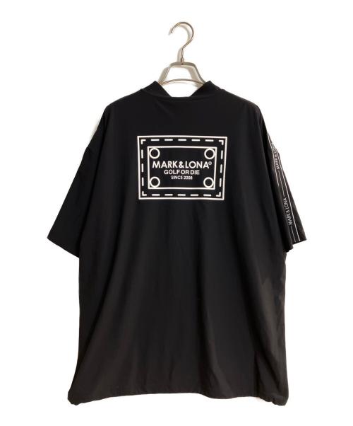 MARK&LONA（マークアンドロナ）MARK&LONA (マークアンドロナ) グログラン風テープ オーバーサイズ モックネック Tシャツ ブラック サイズ:50の古着・服飾アイテム