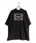 MARK&LONA (マークアンドロナ) グログラン風テープ オーバーサイズ モックネック Tシャツ ブラック サイズ:50：15000円