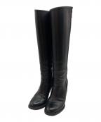 DRIES VAN NOTENドリスヴァンノッテン）の古着「レザーロングブーツ」｜ブラック
