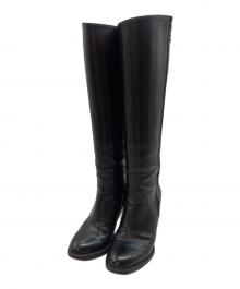 DRIES VAN NOTEN（ドリスヴァンノッテン）の古着「レザーロングブーツ」｜ブラック