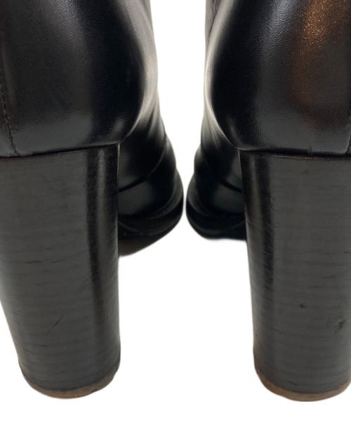 DRIES VAN NOTEN（ドリスヴァンノッテン）DRIES VAN NOTEN (ドリスヴァンノッテン) レザーロングブーツ ブラック サイズ:37の古着・服飾アイテム